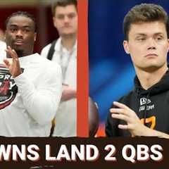 Cleveland Browns Select 2 QUARTERACKS In New Mock Draft | DON''T RULE OUT Trade Back Into First..