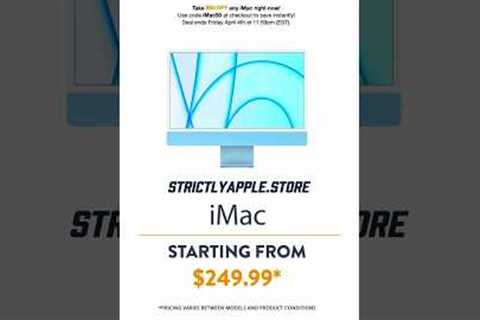 $50 OFF any iMac! Use code iMac50 at checkout! Hurry Deal Ends April 4th at Midnight! #iMac #Sale