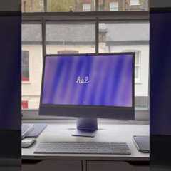 UNBOXING PURPLE IMAC💜✨ #angietutorials #aestheticunboxing
