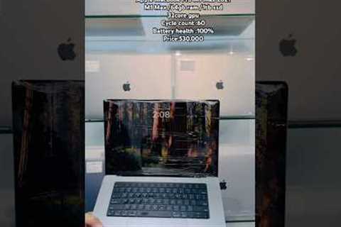 Apple Macbook Pro M1 Max 64gb ram 1tb ssd 32core gpu 60 battery cycle 100% batter price :530k