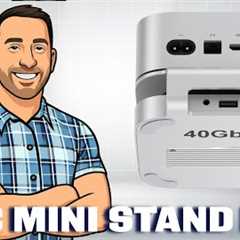 Qwiizlab 40Gbps Mac mini M4/M4 Pro Stand Hub with USB4 NVMe SSD Enclosure, USB-C Host