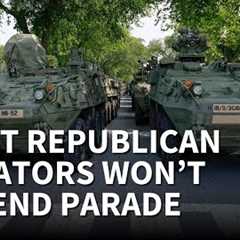 Majority of Senate Republicans tell Scripps News they will not attend Saturday''s military parade