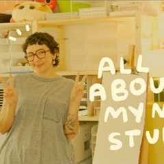 setting up my new at-home art studio (and tour!)