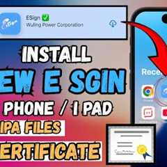 [New] Install ESign iOS With New Certificate [No PC]| Install IPA Files on iPhone & iPad 2025