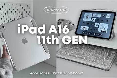 iPad 11th gen unboxing 2025 (A16) silver ★ accessories, apple pencil USB-C, aesthetic customization