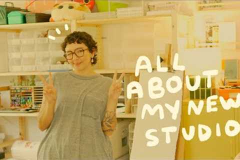setting up my new at-home art studio (and tour!)