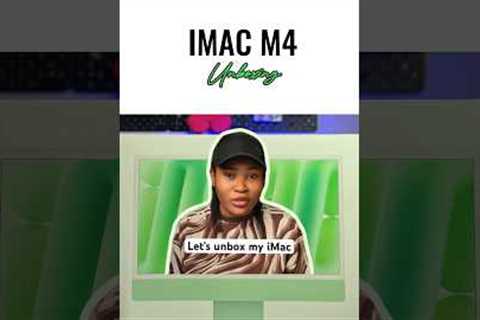 The iMac is so fineee 💚🥰 #imacm4 #greenimac #unboxing #nigeriangamergirl