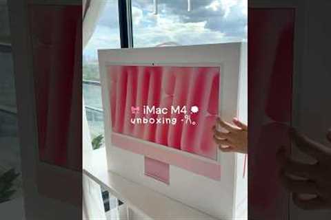 🎀🖥️ iMac M4 Pink Unboxing – Pure ASMR Sounds (No Talking)
