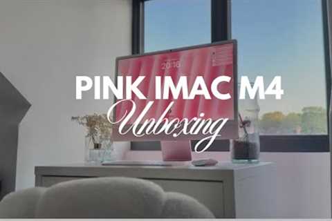 Unboxing Pink iMac M4 (2025) + IKEA Micke Dream Desk Setup✨💕
