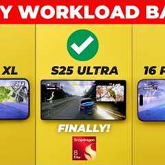 Pixel 10 Pro XL vs S25 Ultra vs iPhone 16 Pro Max - Heavy Workload Test (Speed, Battery &..