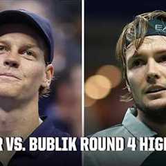No. 1 Jannik Sinner vs. No. 23 Alexander Bublik | Round 4 Highlights | 2025 US Open