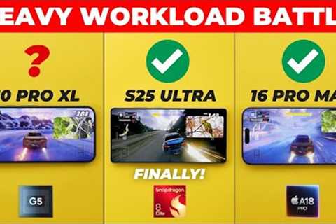 Pixel 10 Pro XL vs S25 Ultra vs iPhone 16 Pro Max - Heavy Workload Test (Speed, Battery &..