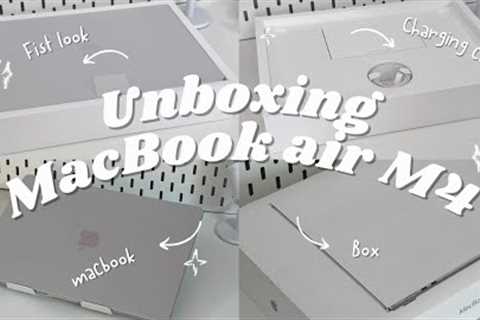 Unboxing the MacBook Air M4 15-inch 𝜗𝜚⋆₊˚  | First Impressions 𐙚