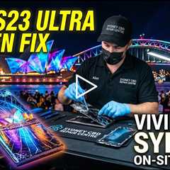 Cracked Samsung Galaxy S23 Ultra Screen Repairs During Vivid 2026 in Sydney
